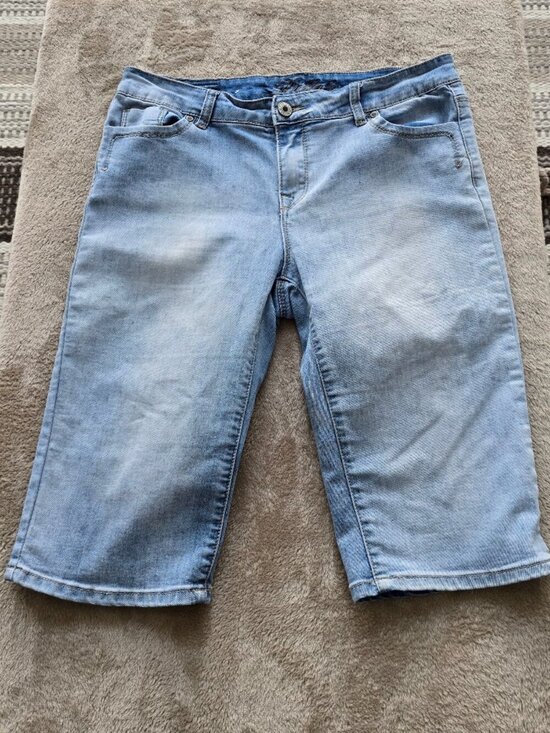 Buffalo David Bitton Pants - David Bitton BUFFALO Samuella Bermuda white wash jeans shorts woman size 10